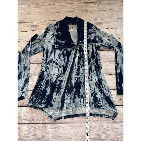 Xcvi Zip-up Jacket Bleach Blue Women’s S Cotton B3 - Picture 3 of 7